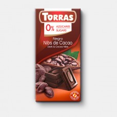 Шоколад TORRAS Nibs de Cacao (Чорний з какао крихтою), 75г